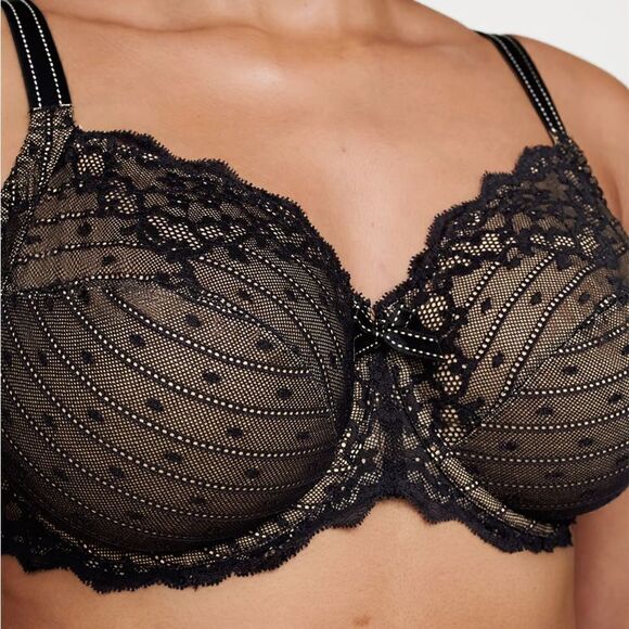 Chantelle Two Riva Gauche Full coverage unlined Bras Black 34 DD and Peach 34 D - Picture 5 of 16